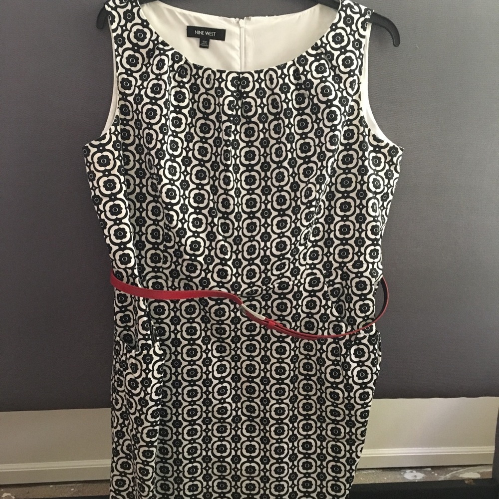 Nine West black & white dress